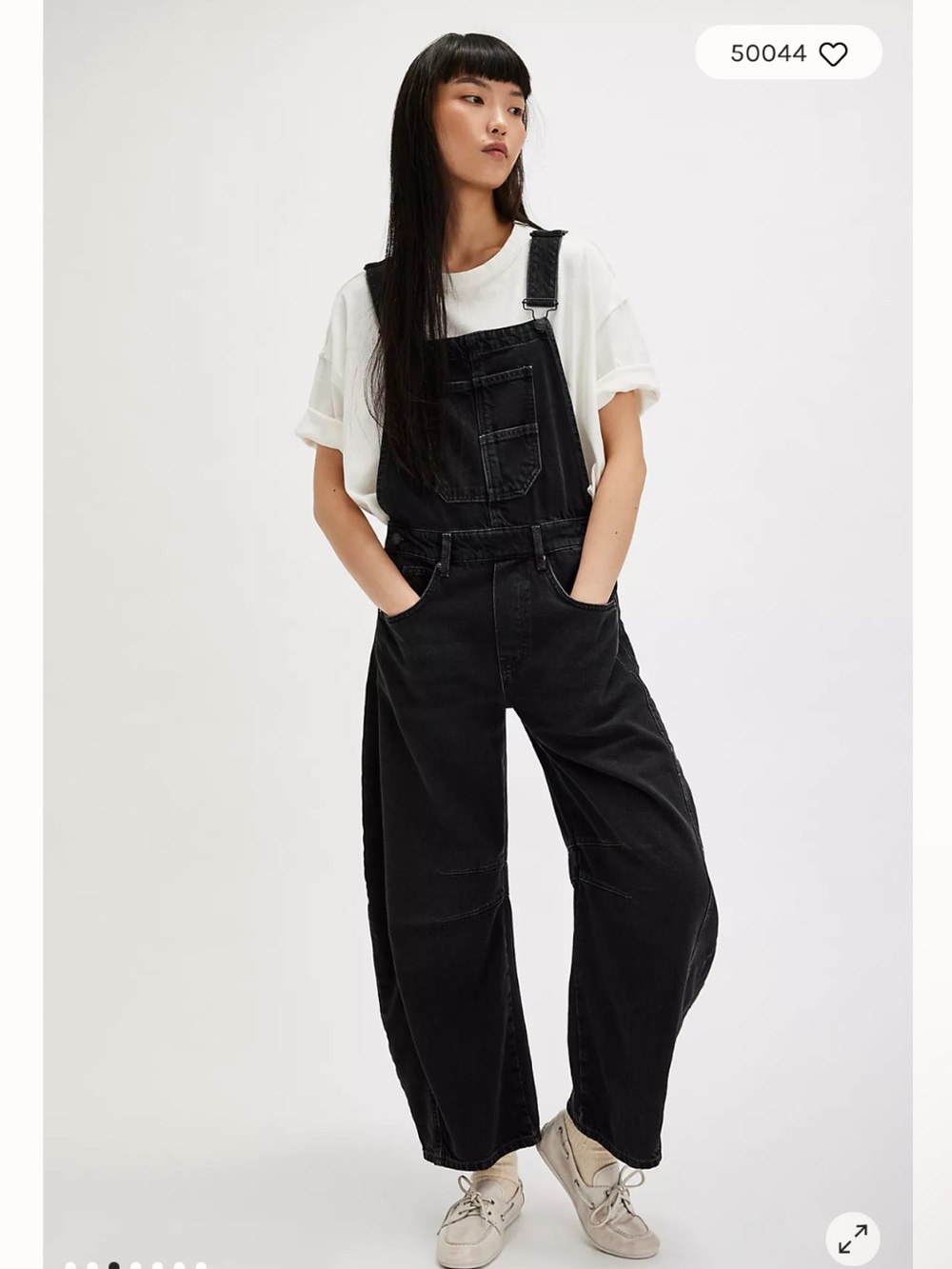 Free People We the Free Good Luck Barrel Overalls